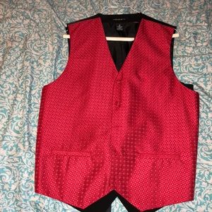 Red dress suit vest